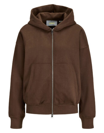 JJXX SOPHIA BOXY LS ZIP HOOD SWT BRUN