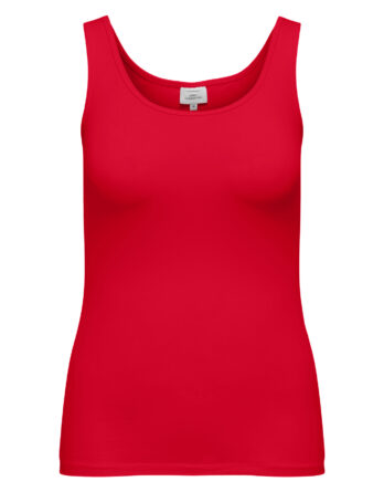 ONLY CARMAKOMA TIME TANK TOP JRS RØD