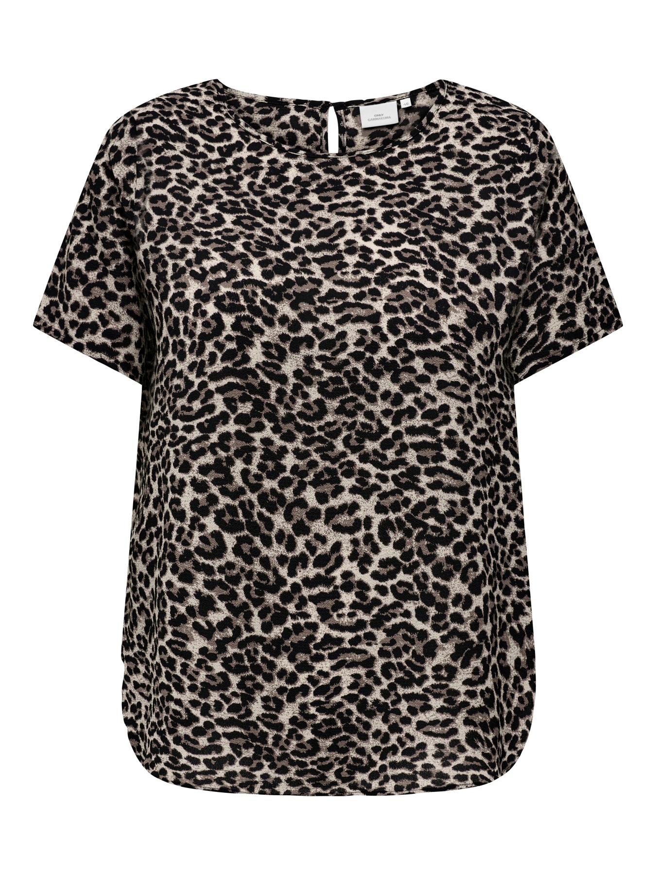 ONLY CARMAKOMA VICA S/S TOP WVN NOOS PUMICE STONE LEO
