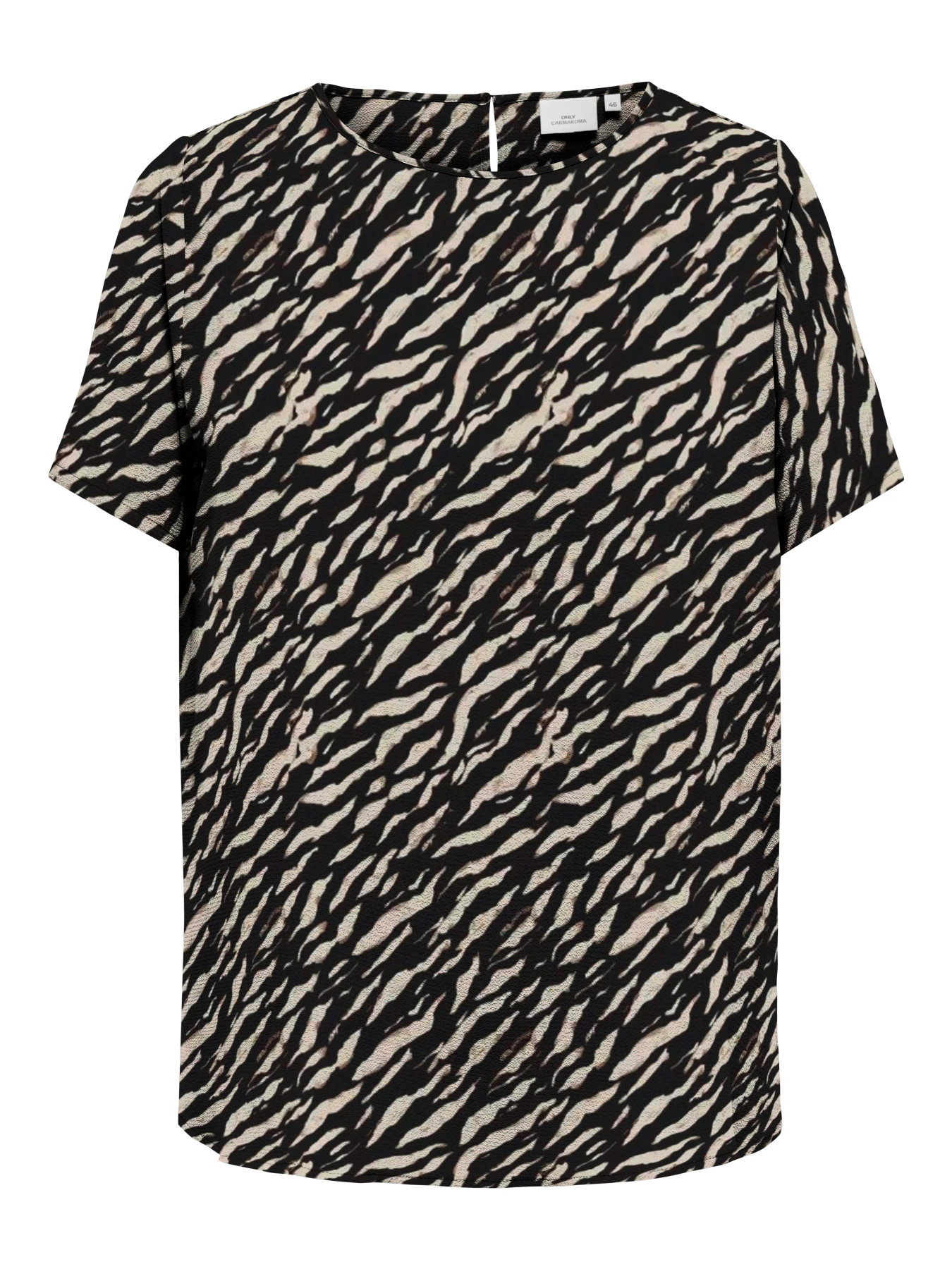 ONLY CARMAKOMA VICA S/S TOP WVN NOOS BRUSH