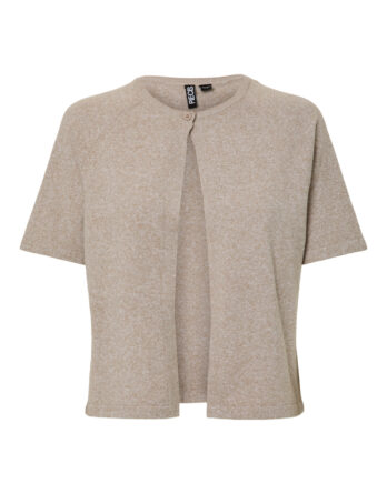 PIECES BREE SS O-NECK KNIT CARDIGAN NOOS BC MELANGE