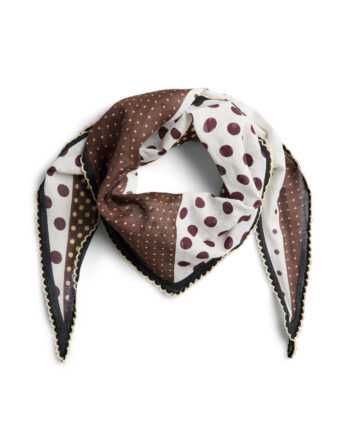 PIECES ANEMONE SCARF BC Chicory Coffee Mix Dots