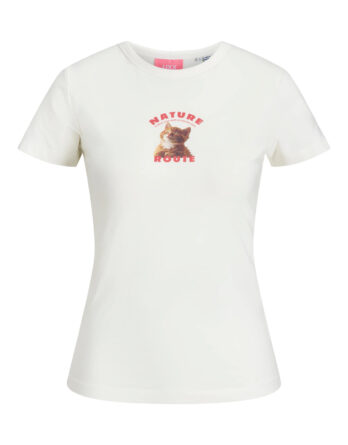 JJXX GIGI JXGIGI STR SS PRINT TEE JRS Cloud Dancer NATURE ROUTE