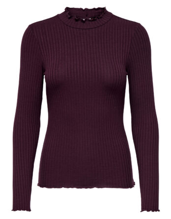JDYFRANSISKA LIFE L/S HI-NCK TOP JR NOOS WINETASTING