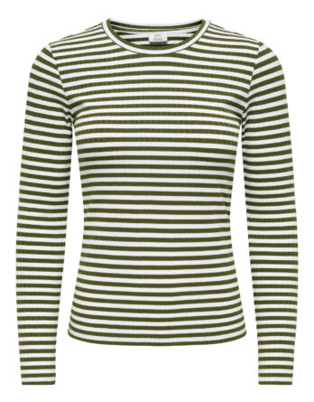 JDY FRANSISKA  L/S HI-NCK AOP TOP JRS DARK OLIVE