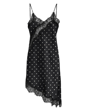 JDY CALLY S/L SINGLET DRESS WVN BLACK CLOUD DANCER DOT