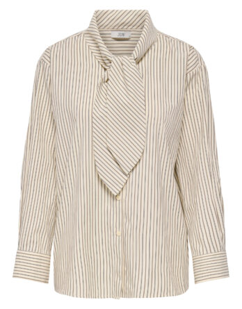 JDY VILDA L/S SCARF SHIRT WVN NOOS BROWN AND BLACK