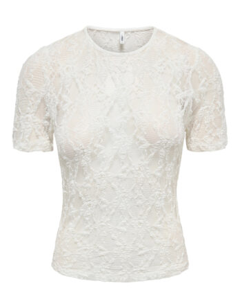 ONLY ALBA S/S LACE TOP CS JRS CLOUD DANCER