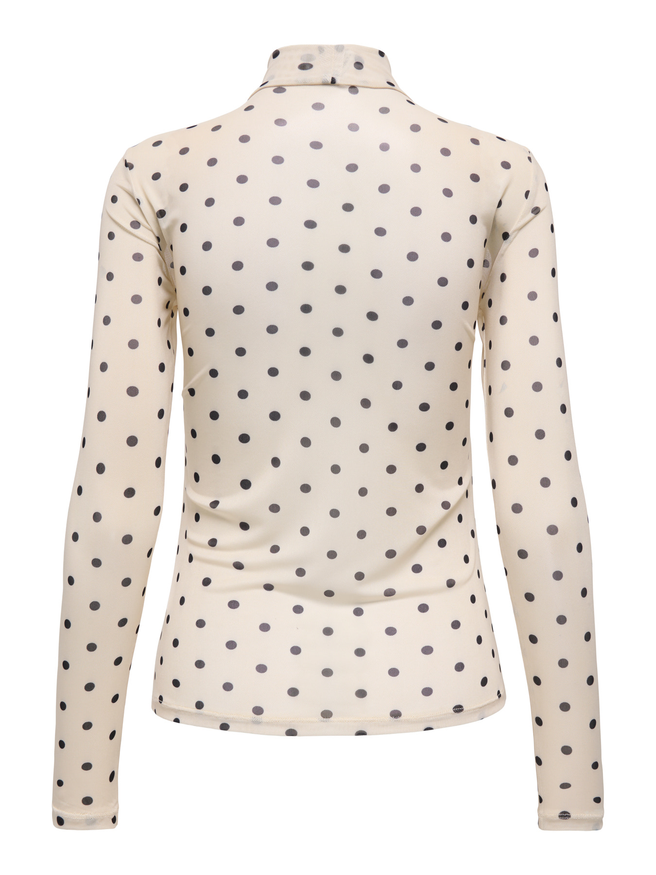 ONLY ERICA MESH L/S TOP JRS NOOS Seedpearl Black dot - Billede 3