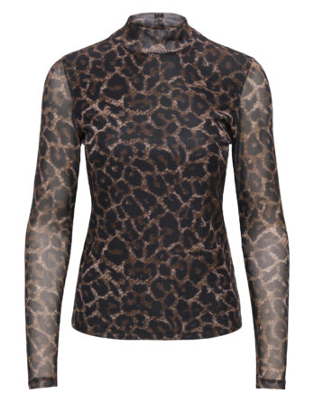 ONLY ERICA MESH L/S TOP JRS NOOS Raw Umber Black leo vibe