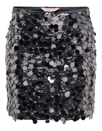 ONLY JADEL SEQUINS SKIRT EX WVN 15336231 Gunmetal W. GUNMETAL SEQUINS