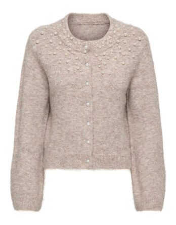 ONLY MIGGIE LS O-NECK PEARL CARDI KNT NOOS Malt Ball Melange/FMOP