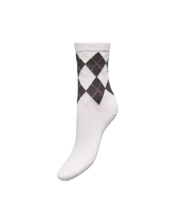ONLY LINE GLITTER HARLEQUIN SOCK ACC 15381237 Birch COFFEE BEAN W. GOLD LUREX