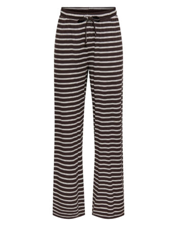 ONLY NINA LONG AOP PANTS JRS Coffee Bean Cloud dancer