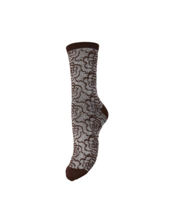 PIECES ALMA SOCKS BC Chicory Coffee Cloud Dancer