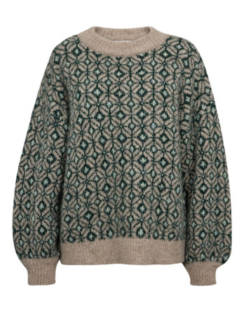 Stavanger Knit Pullover - Brown/Green A-view