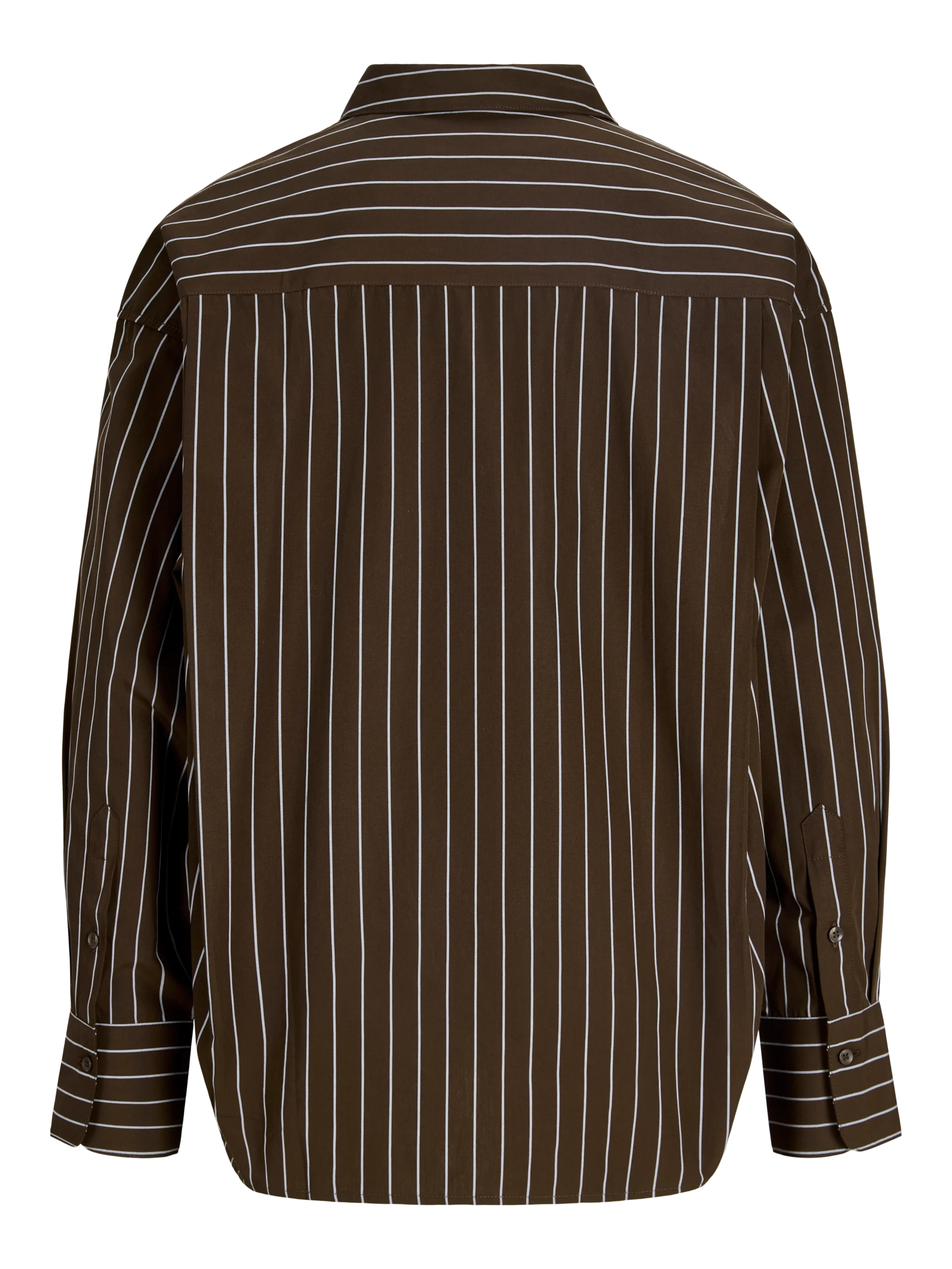 JJXX JAMIE LS RELAXED POPLIN SHIRT WVN NOOS Demitasse THIN WHITE - Billede 8