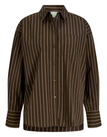JJXX JAMIE LS RELAXED POPLIN SHIRT WVN NOOS Demitasse THIN WHITE