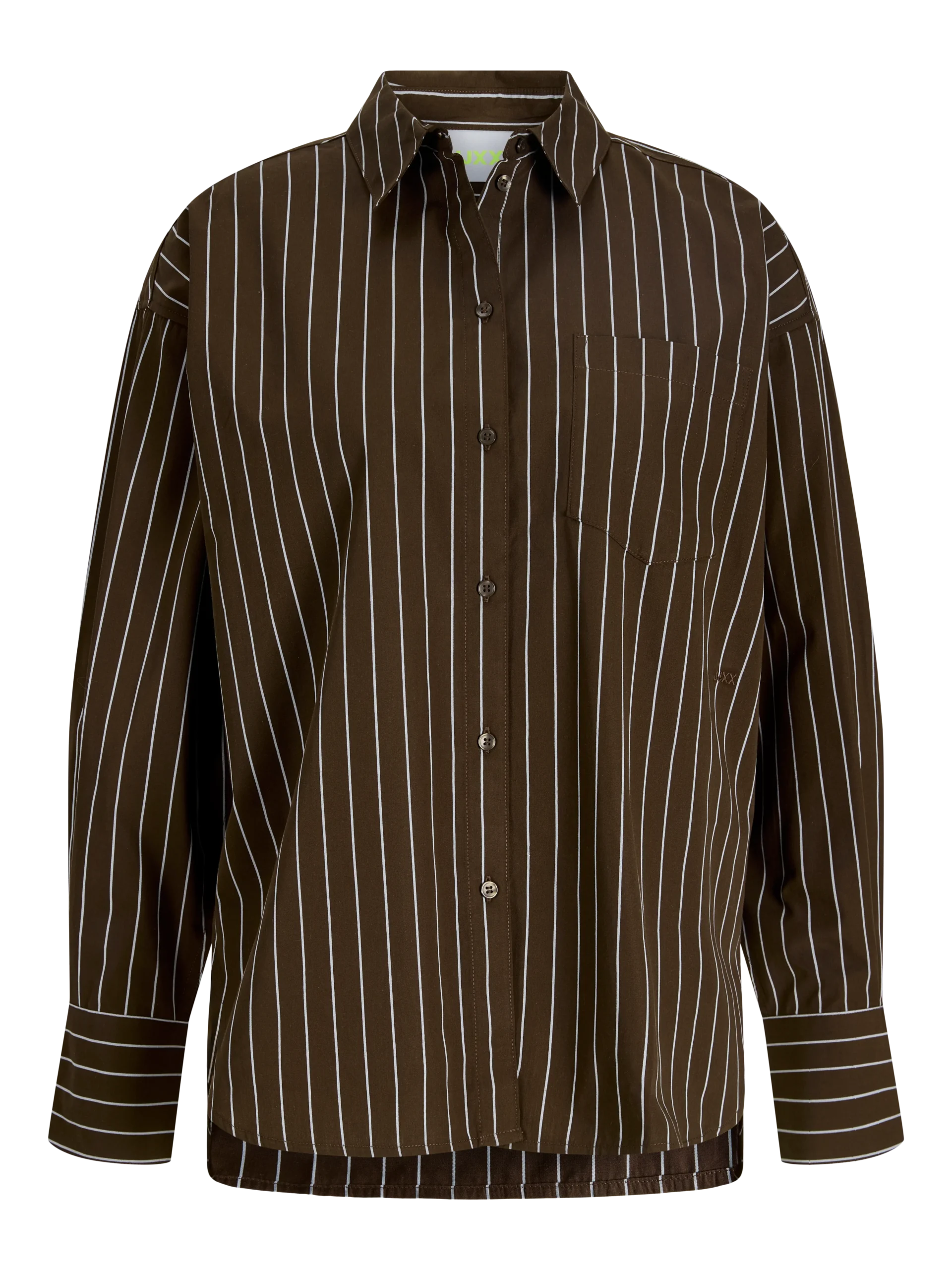JJXX JAMIE LS RELAXED POPLIN SHIRT WVN NOOS Demitasse THIN WHITE