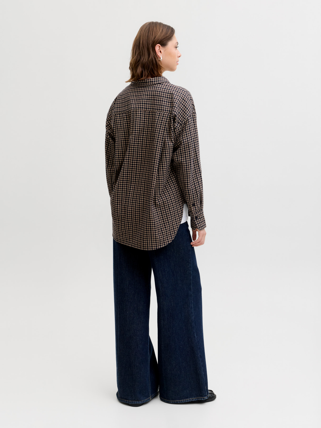 JJXX JAMIE CHECK FLANNEL LS SHIRT WVN SN Slate Black CHECK - Billede 8