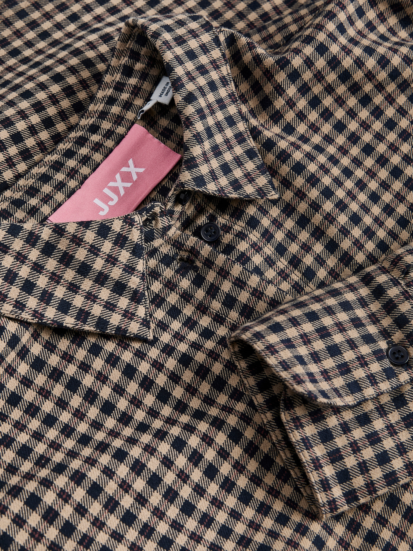 JJXX JAMIE CHECK FLANNEL LS SHIRT WVN SN Slate Black CHECK - Billede 5