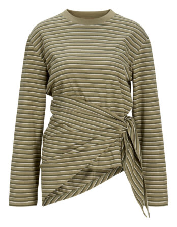 JJXX SOPHIA BOXY LS SCARF TEE JRS EXP Dusky Green Olive Night/Wind Chime
