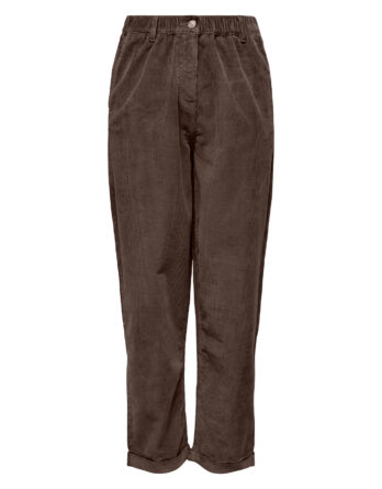 ONLY FLORA MW ELA CORD CAROT PANT Chocolate Brown