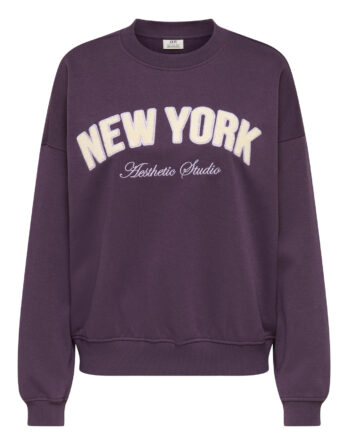 JDY MESA LIFE L/S O-NK EMB SWEAT JRS NOOS Plum Perfect LAVENDER GRAY+BIRCH AESTH TED+EMB
