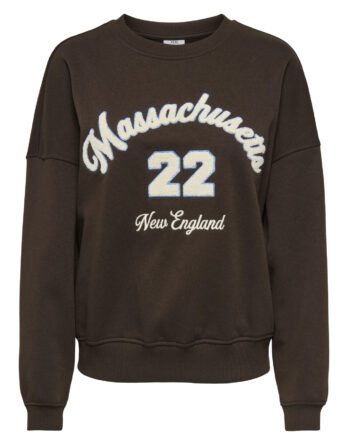 JDY MESA LIFE L/S O-NK EMB SWEAT JRS NOOS Chocolate Torte BIRCH+EBB AND FLOW MASSA EMB+TEDDY