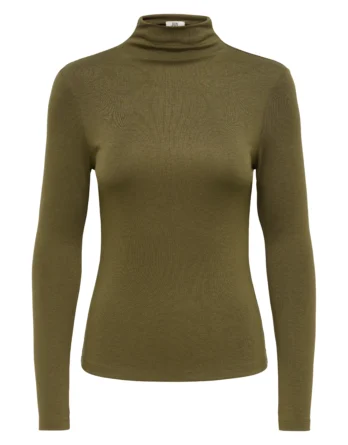 JDY TALLIS L/S THUNNEL NECK TOP JRS DIA Dark Olive