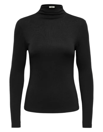 JDY TALLIS L/S THUNNEL NECK TOP JRS DIA Black