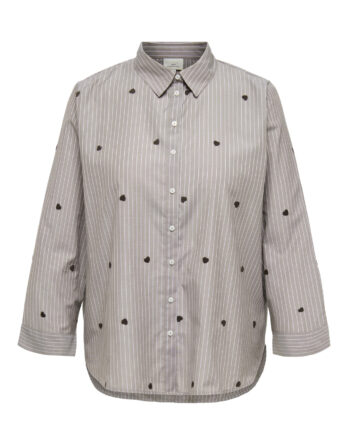 ONLY CARMAKOMA NEW LINA GRACE LS STR EM SHIRTWVNNOOS