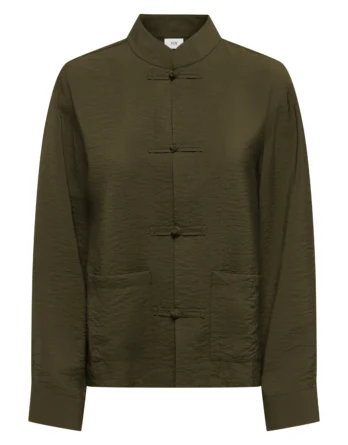 JDY CILLA L/S NAPOLEON SHIRT WVN EXP Slate Black