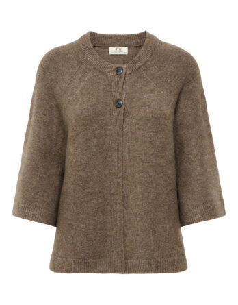 JDY CADY 3/4 O-NECK CAPE CARDIGAN KNT Chocolate Chip