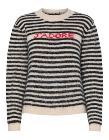 PIECES JADA LS O-NECK KNIT BC